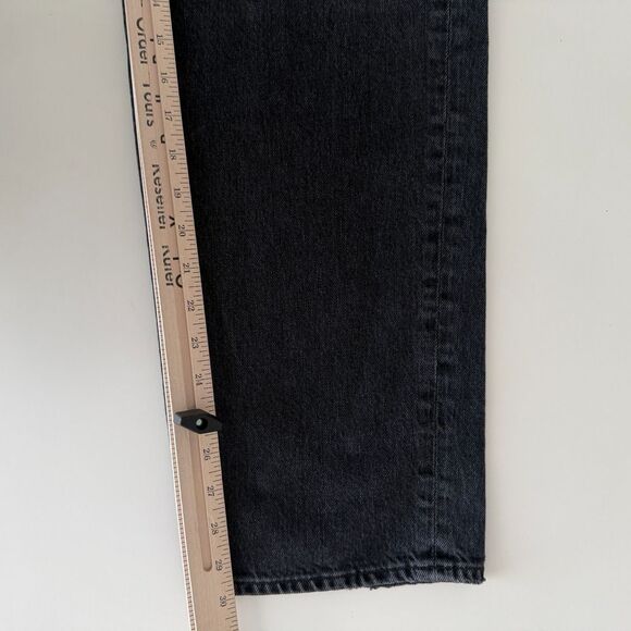 AGOLDE Criss Cross Jeans Womens 26 Black Washed Upsized Organic Cotton Straight - Picture 12 of 12